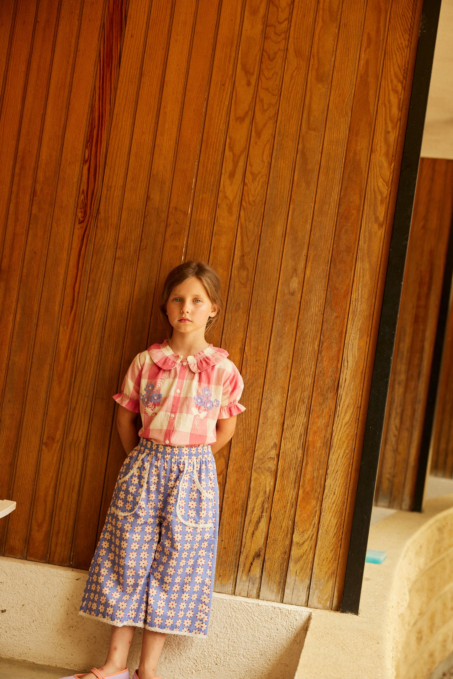 Carlina blouse Check Rose