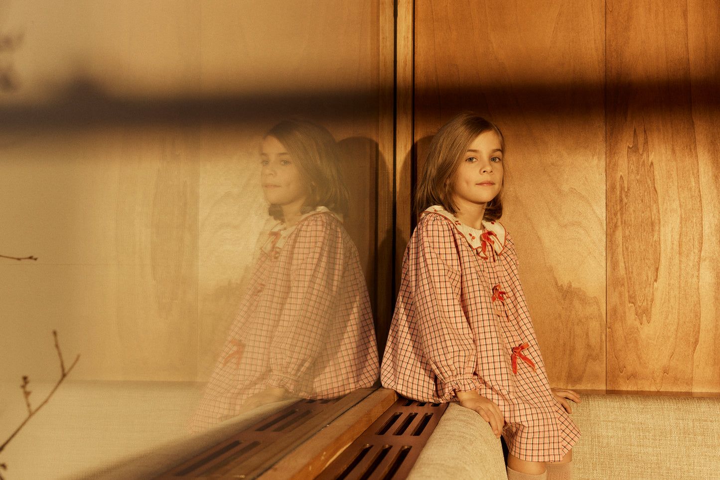 Groseille dress Pink check