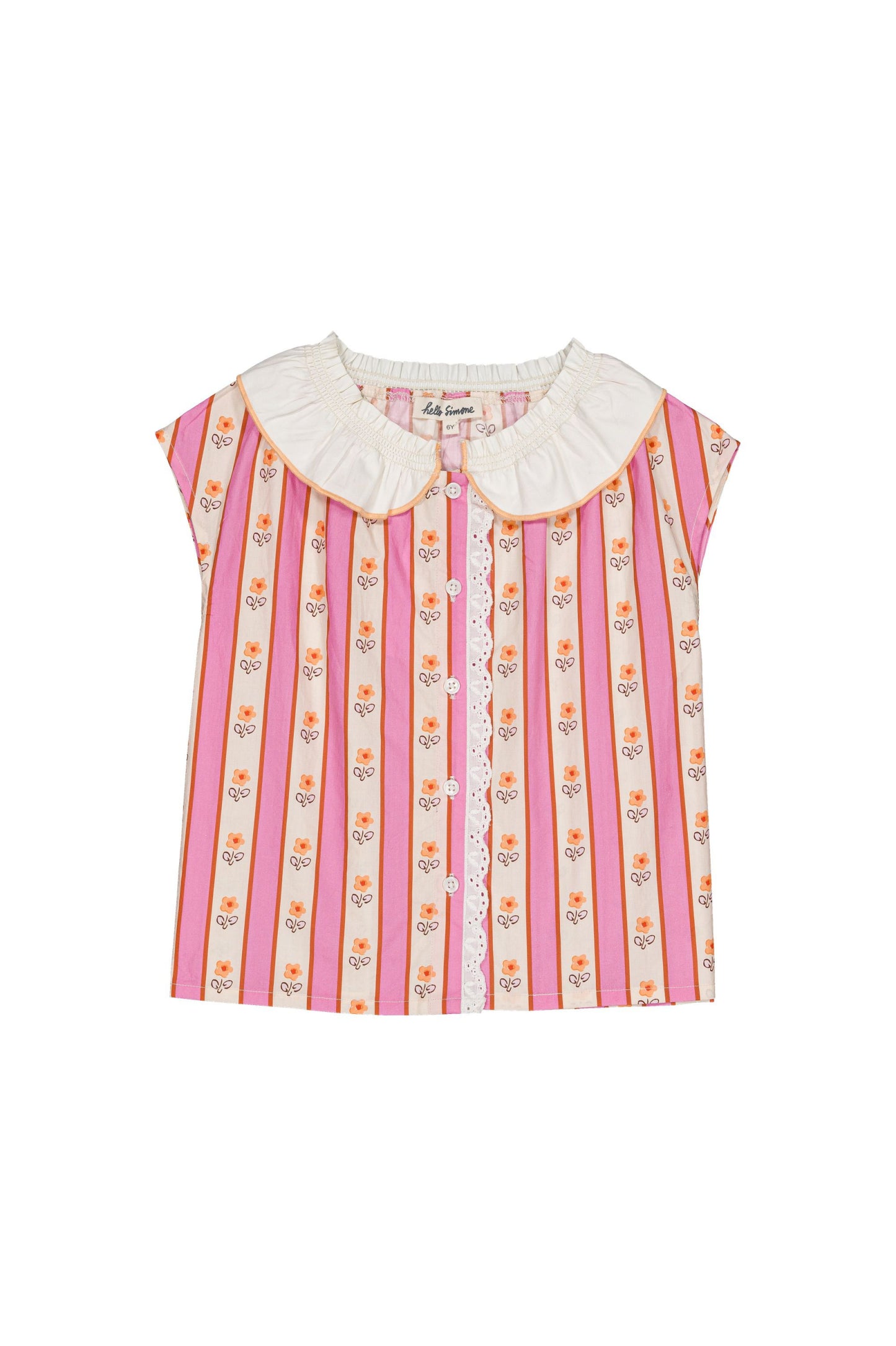 Cotton blouse for girls aged 4–12, ramatuelle