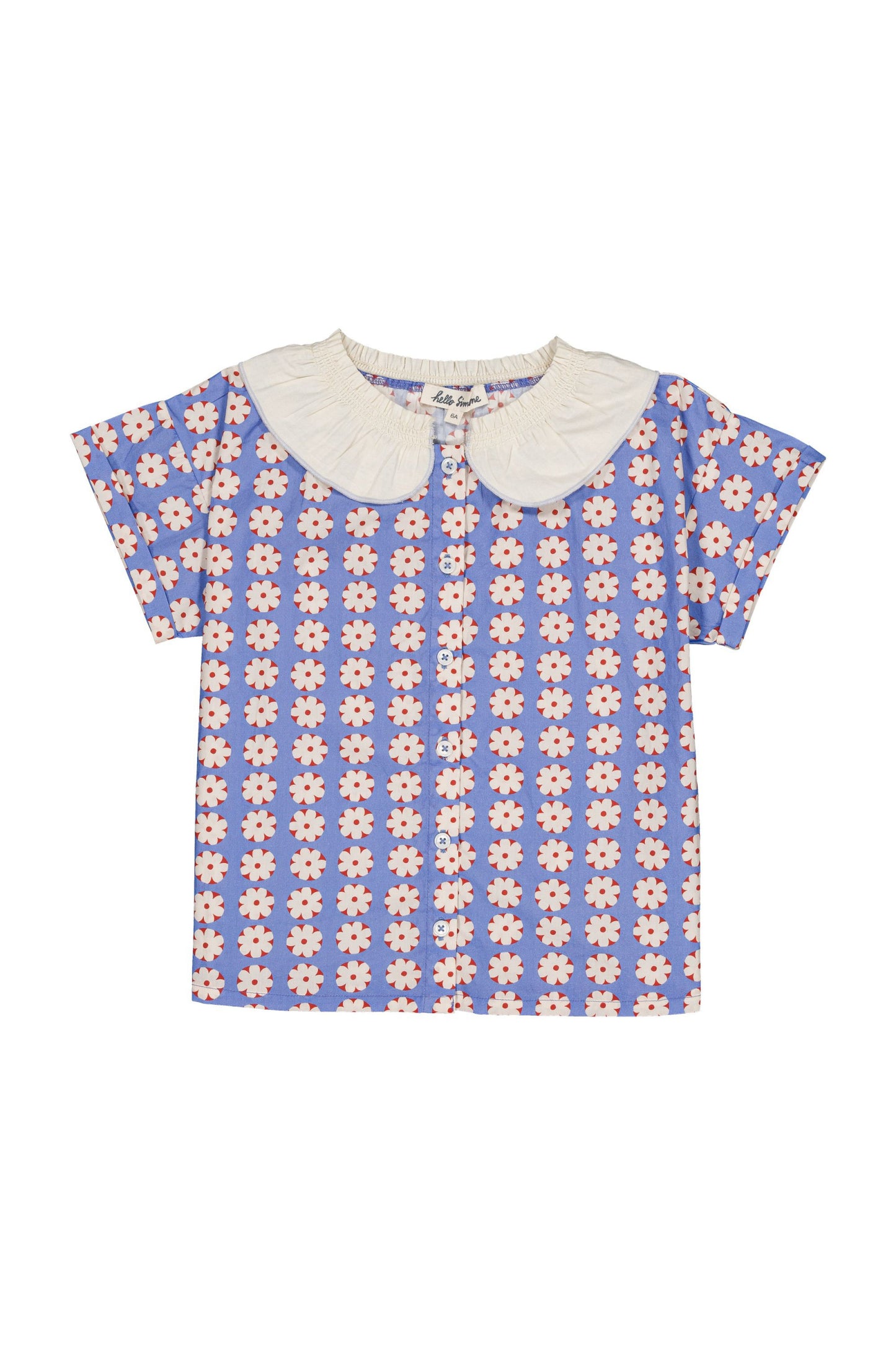 Blouse for girls aged 4–12, pomponette blue