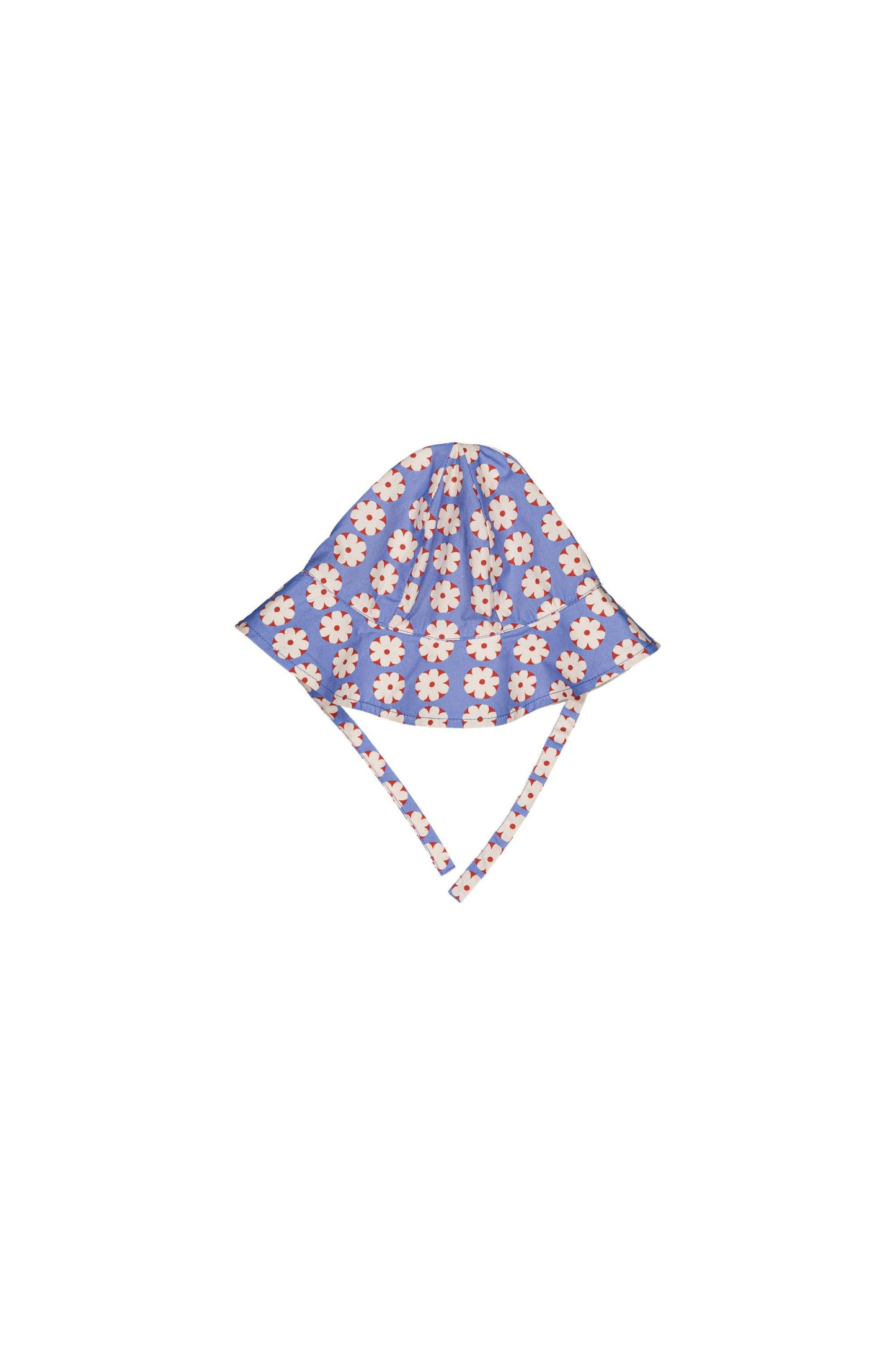 Cotton hat for babies aged 6–24, hat pomponette blue