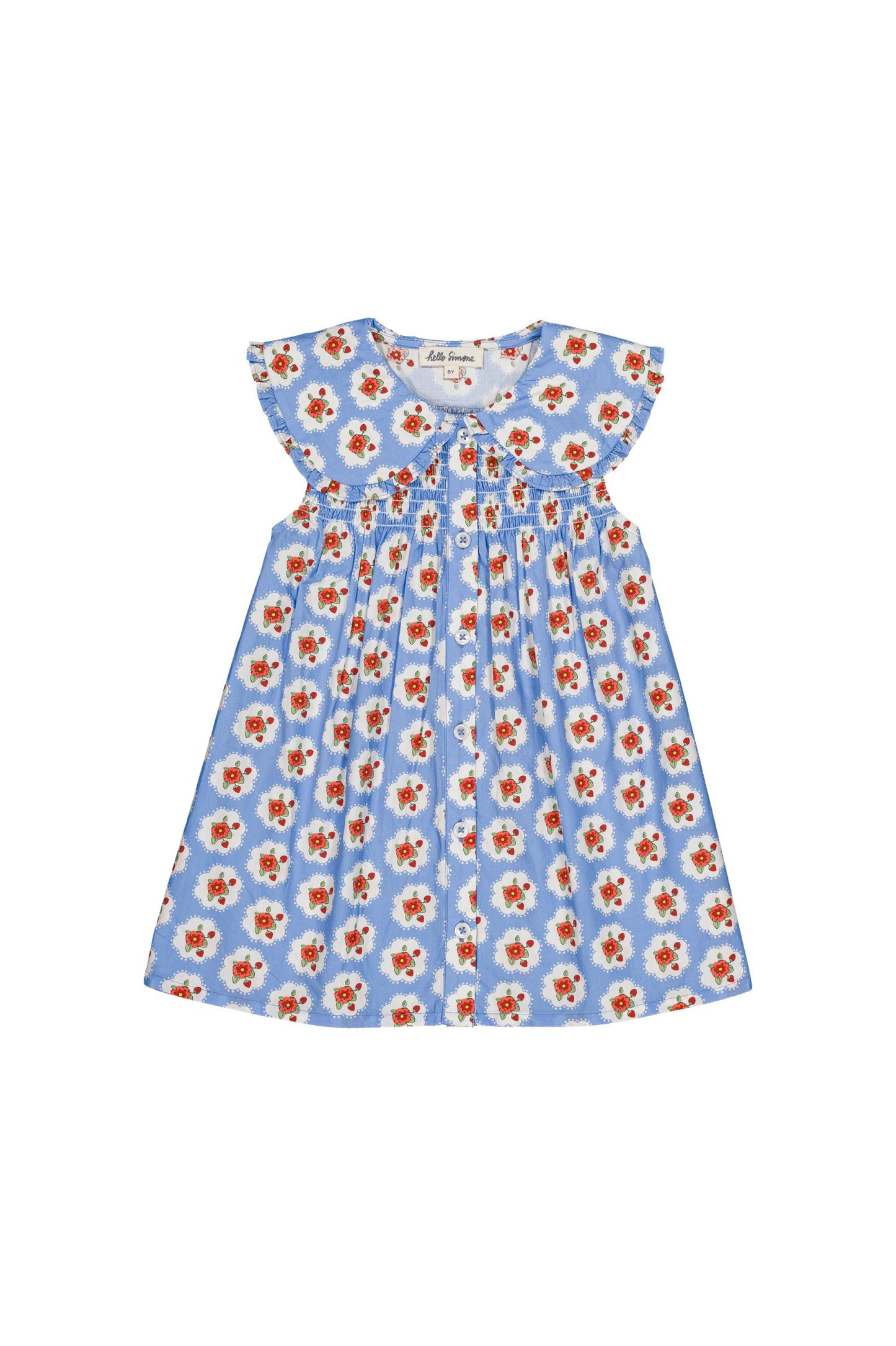 Cotton blouse for girls aged 4–12, provence