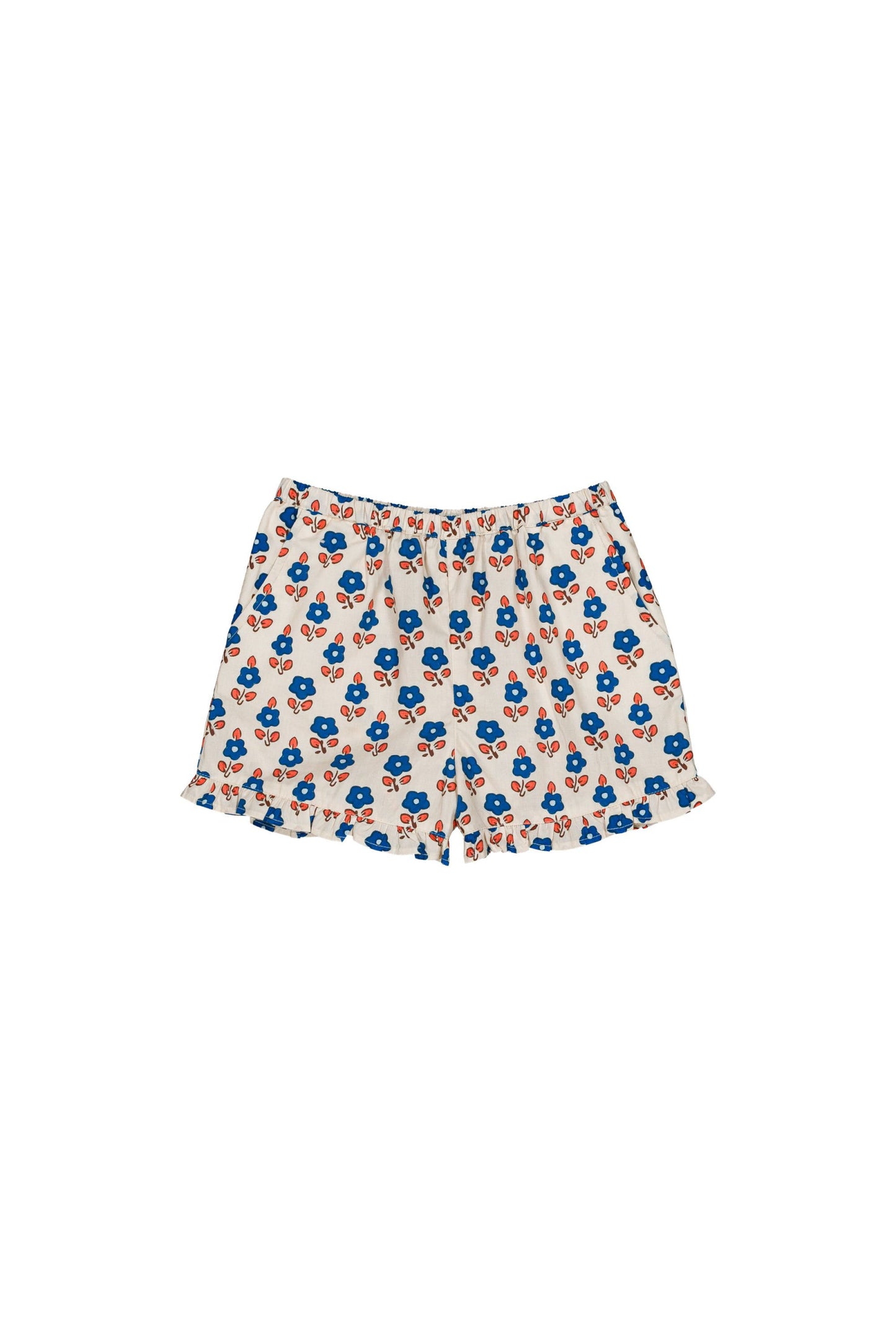 Cotton oeko tex shorts for girls aged 4–12, sablet blue