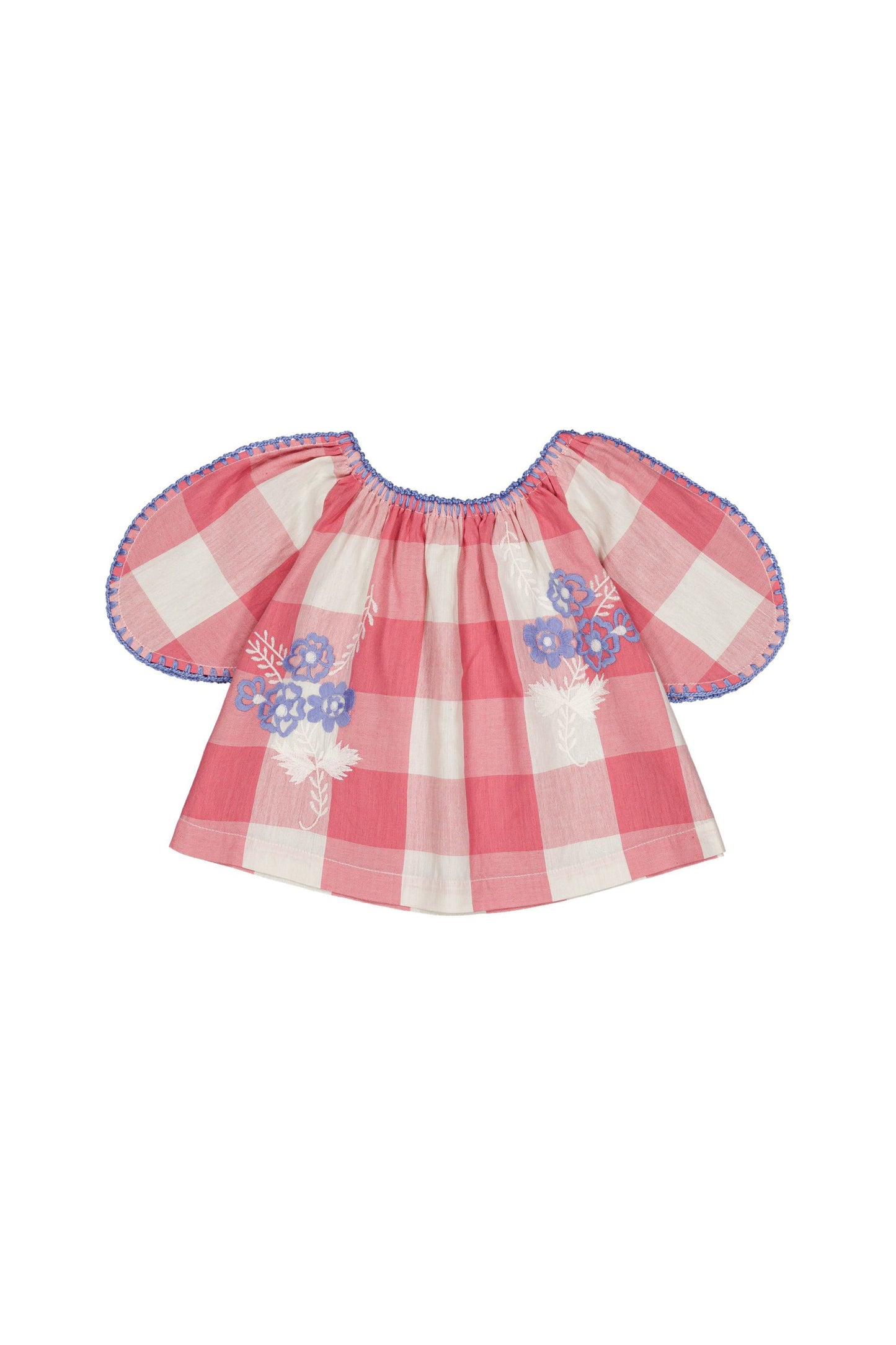 Cotton blouse for babies aged 6–24 months, blouse check rose