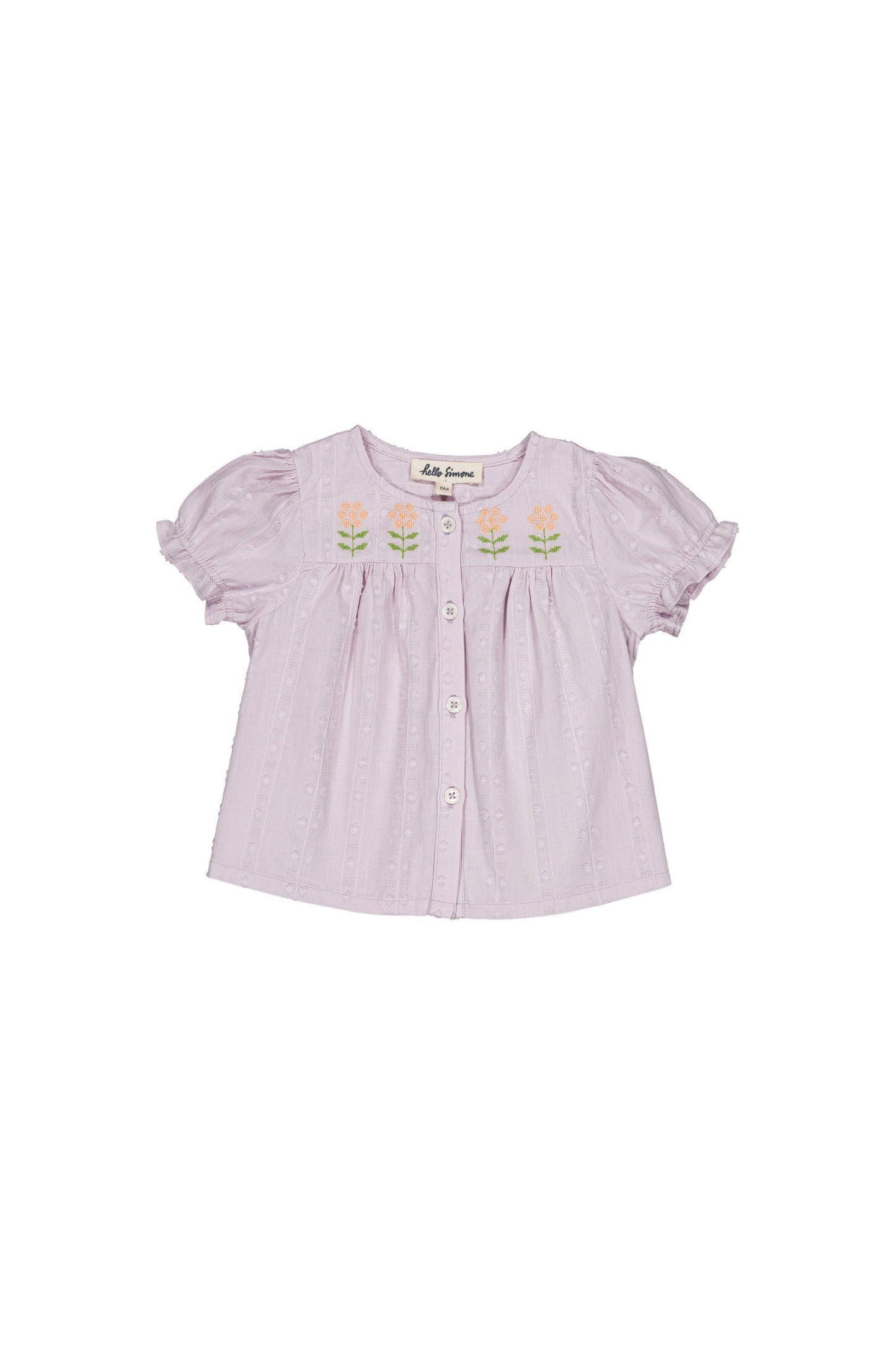 Cotton blouse for babies aged 6–24 months, blouse lavender