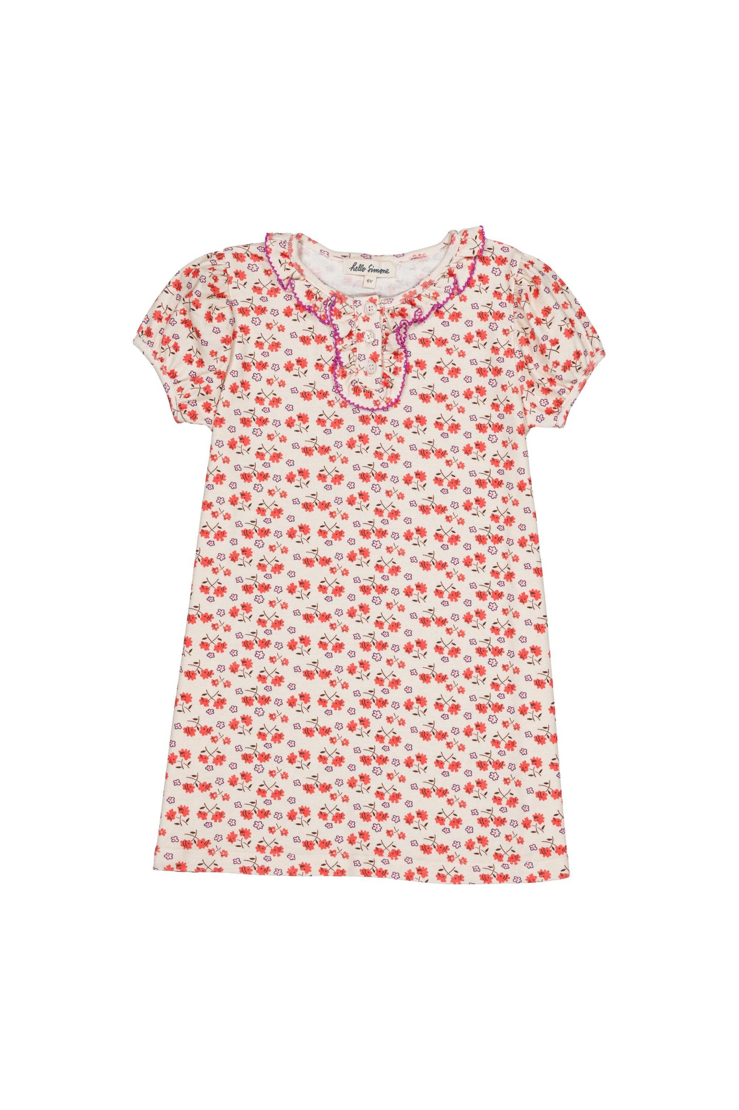 Organic cotton dress for girls aged 4–12, callas