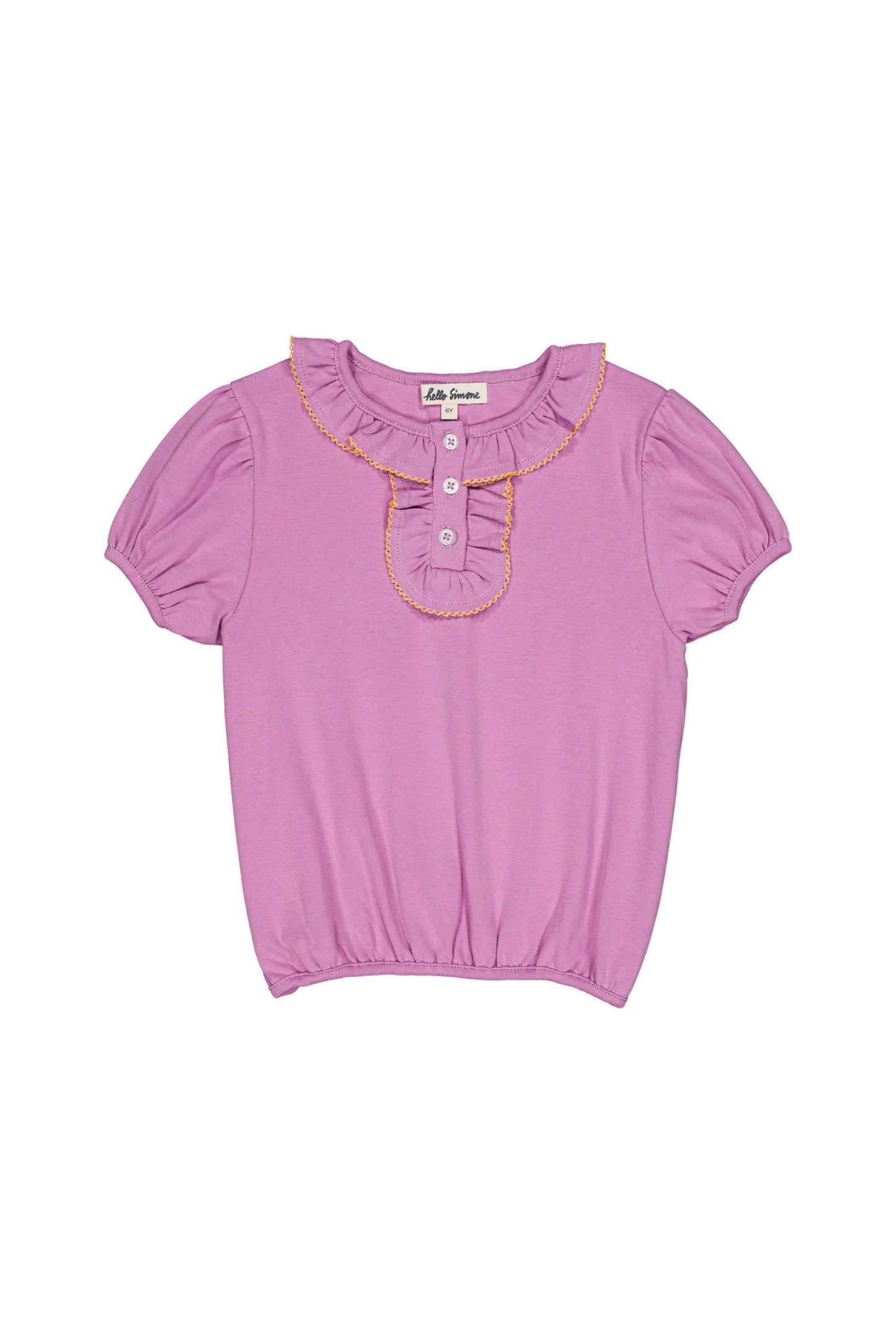 Organic cotton top for girls aged 4–12, bloom