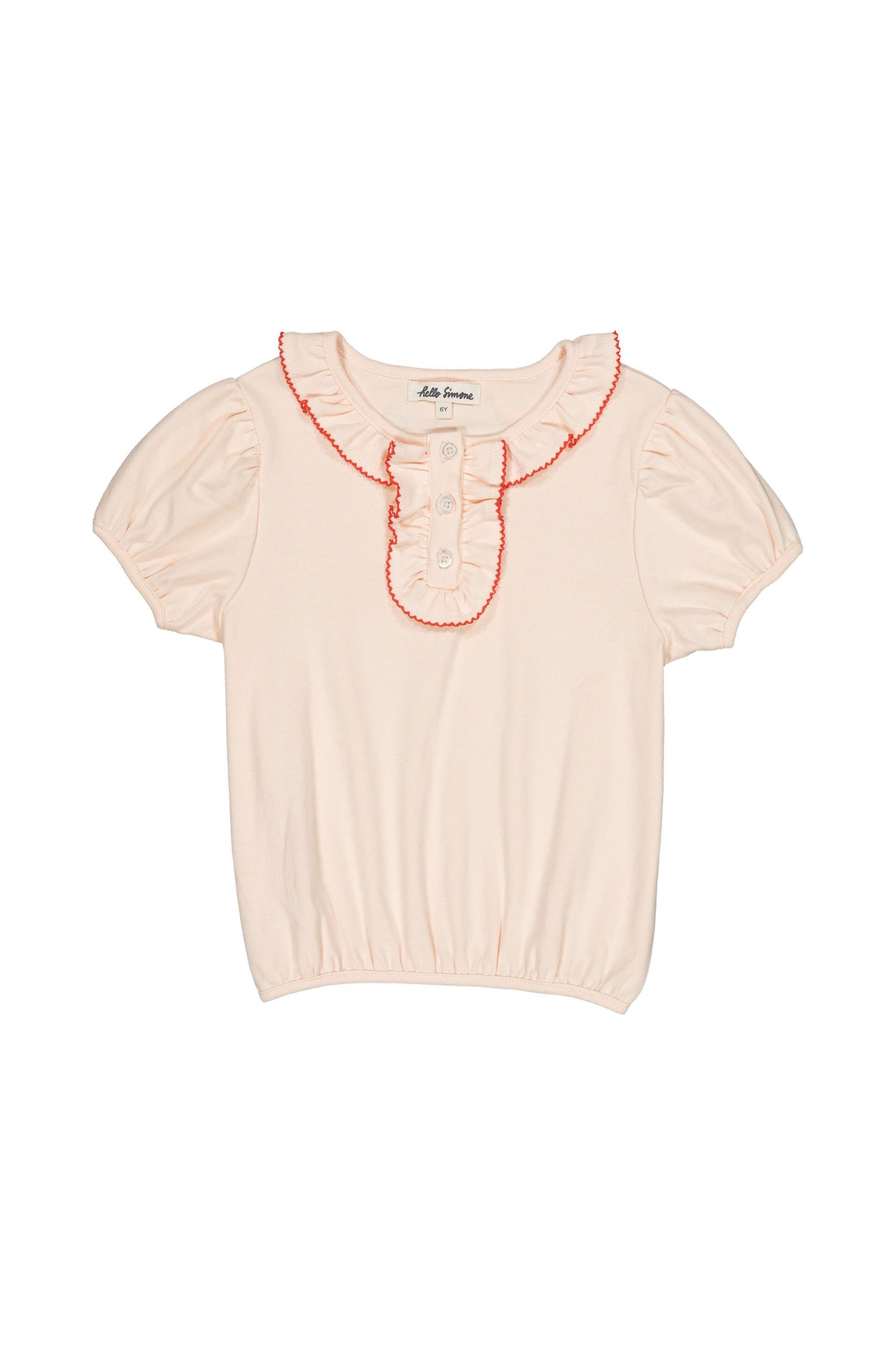 Organic cotton top for girls aged 4–12, linen