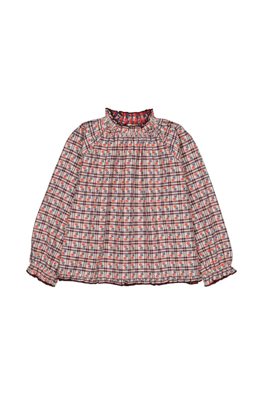 Maline baby blouse Camelia Check - Le New Black