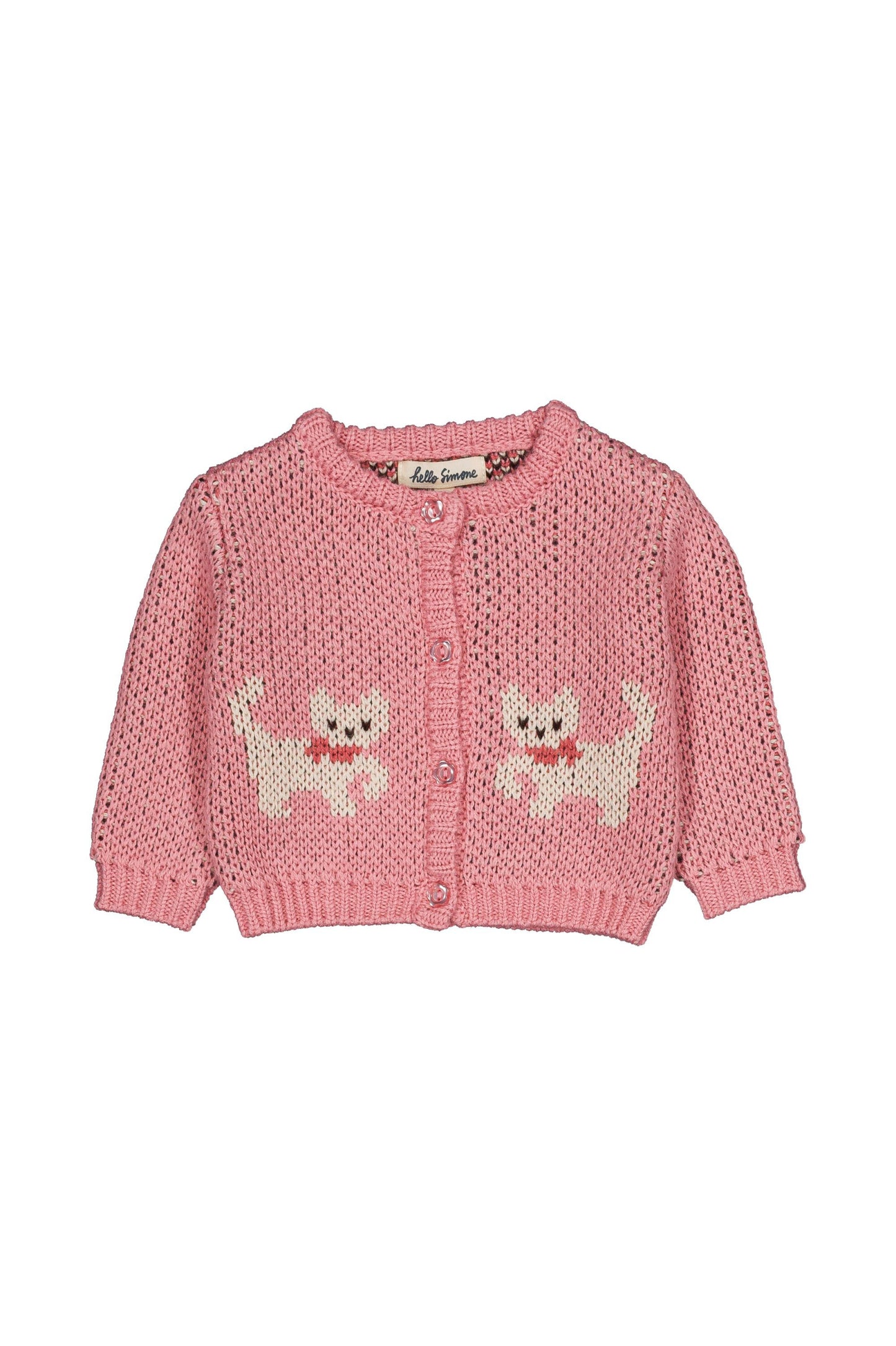 Cardigan bébé Jeannette Kitty Pale Rose