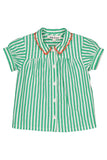 Kalinka baby blouse Stripes Green