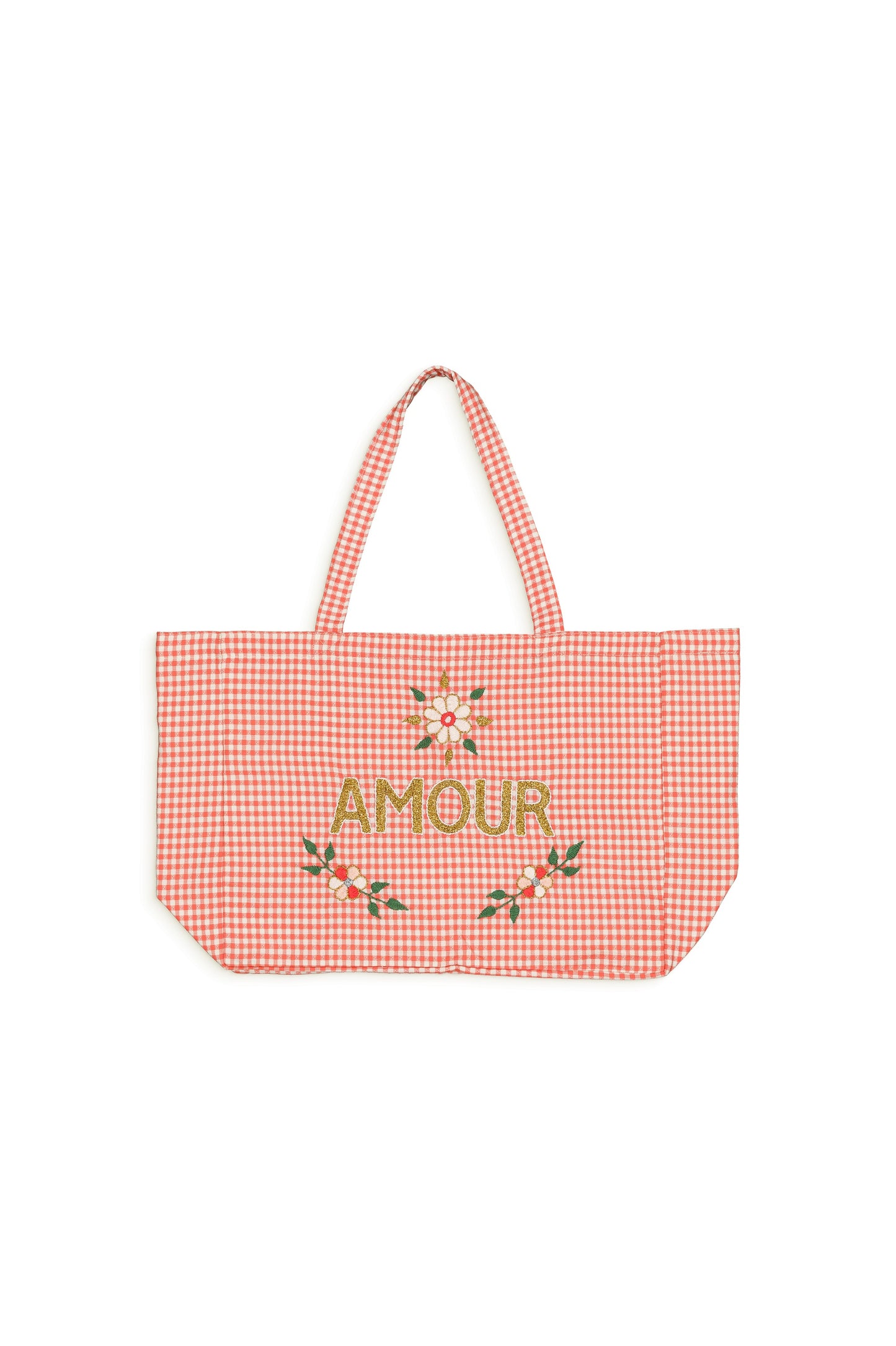 Grand caba brodé Gingham Emberglow Amour