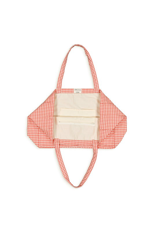 Grand caba brodé Gingham Emberglow Amour