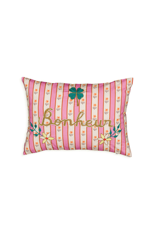 Coussin brodé Ramatuelle Bonheur