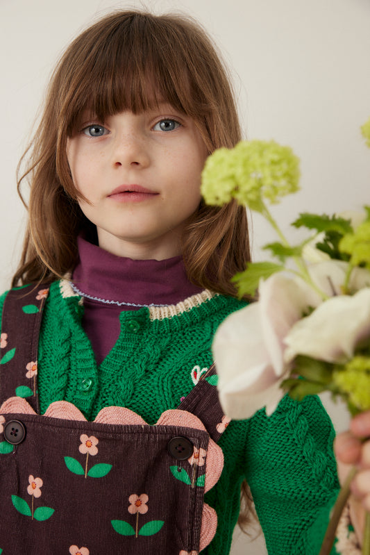 Lison cardigan cable knit Green