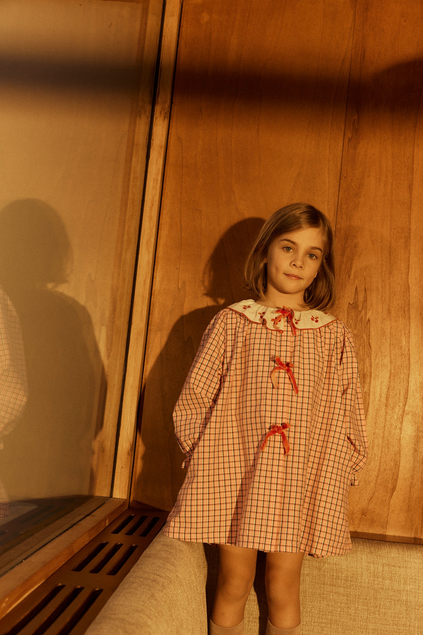 Groseille dress Pink check