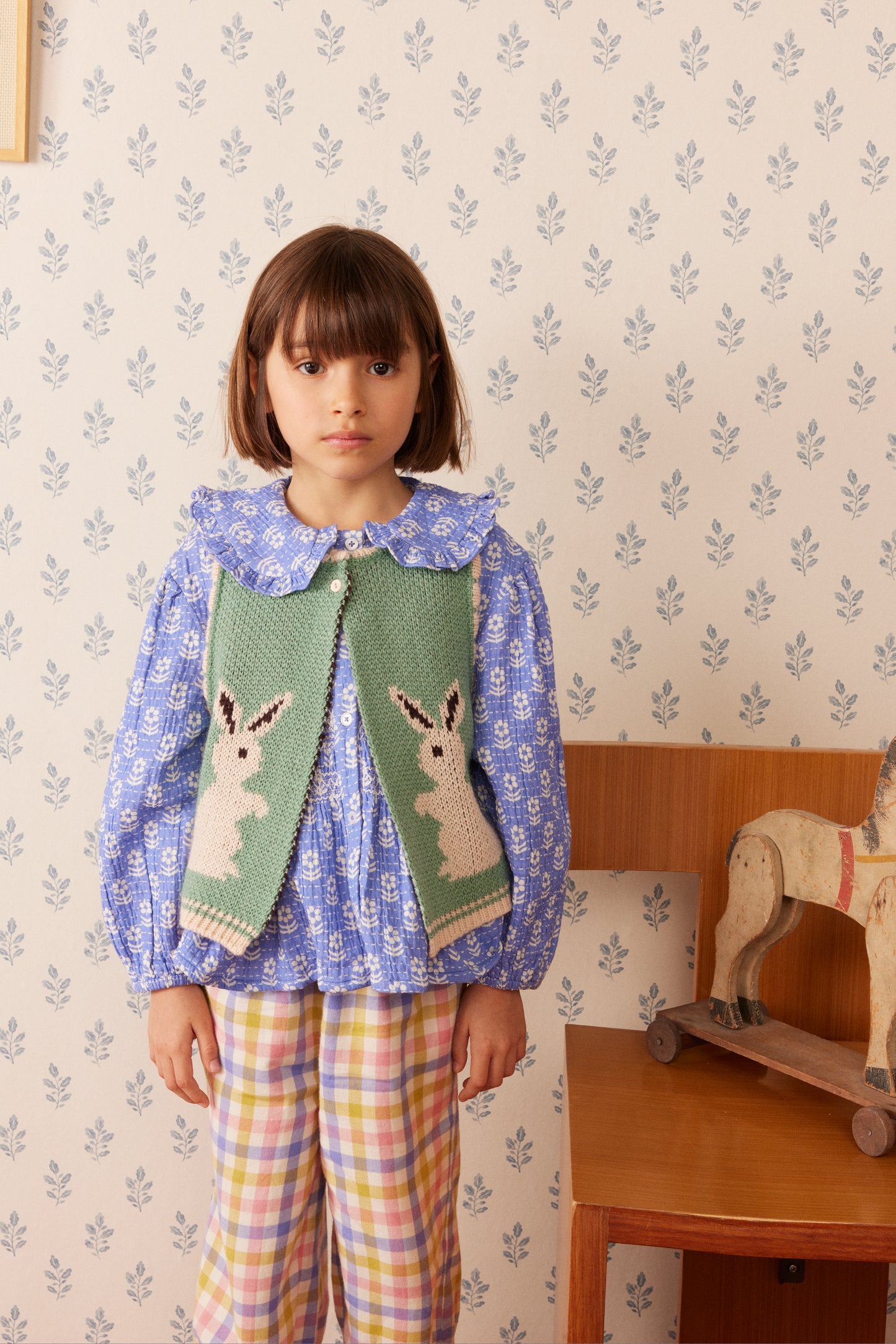 Penny vest Rabbit Aqua