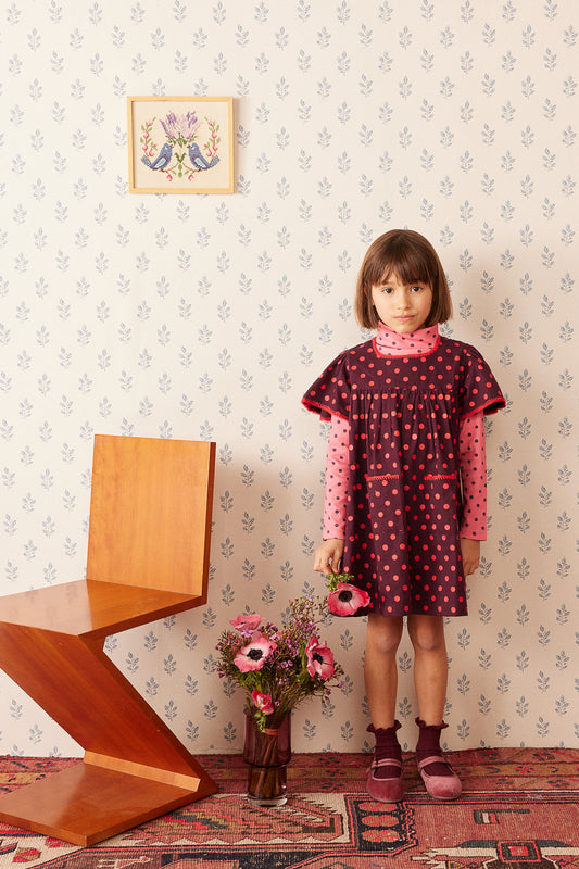 Mariana dress Plum Dots
