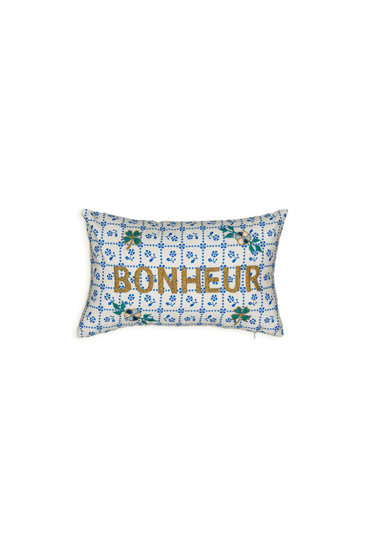 Petit coussin Fayence Bonheur