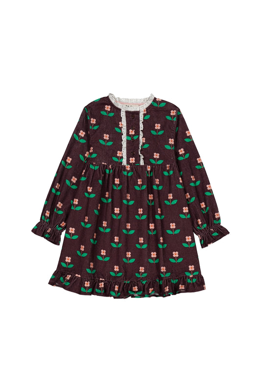 Zina dress Flora Chocolate