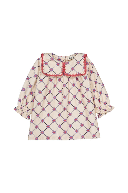 Pralinette baby dress Floral check