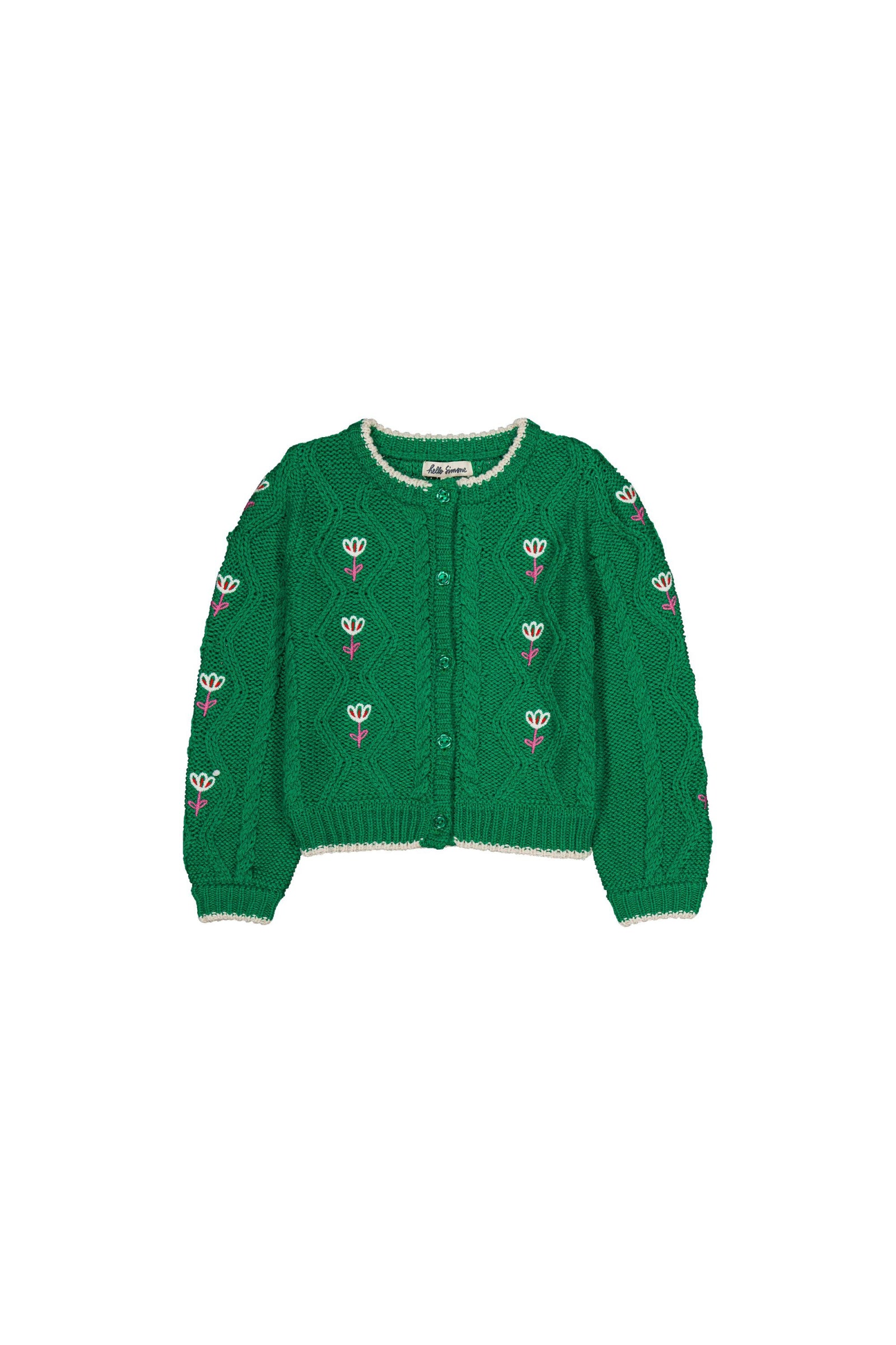 Lison cardigan cable knit Green