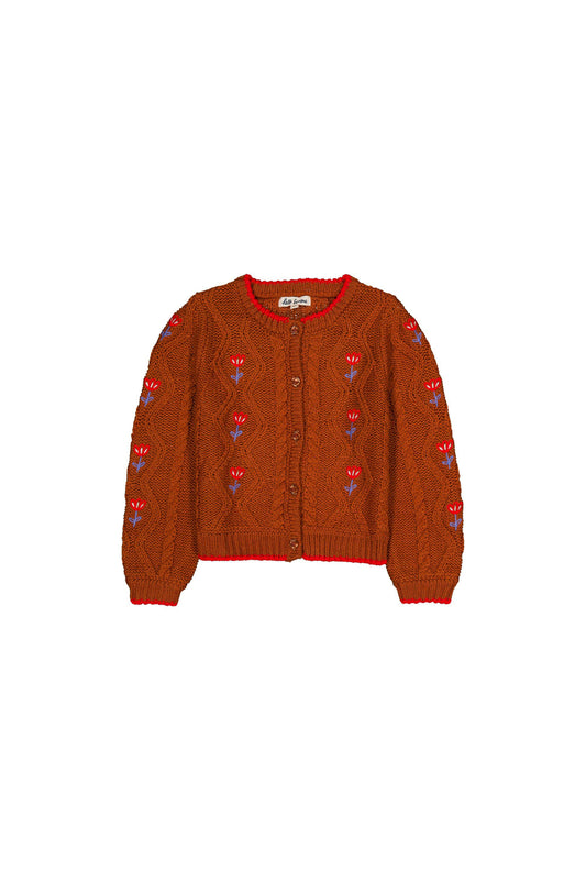 Lison cardigan cable knit Hazelnut