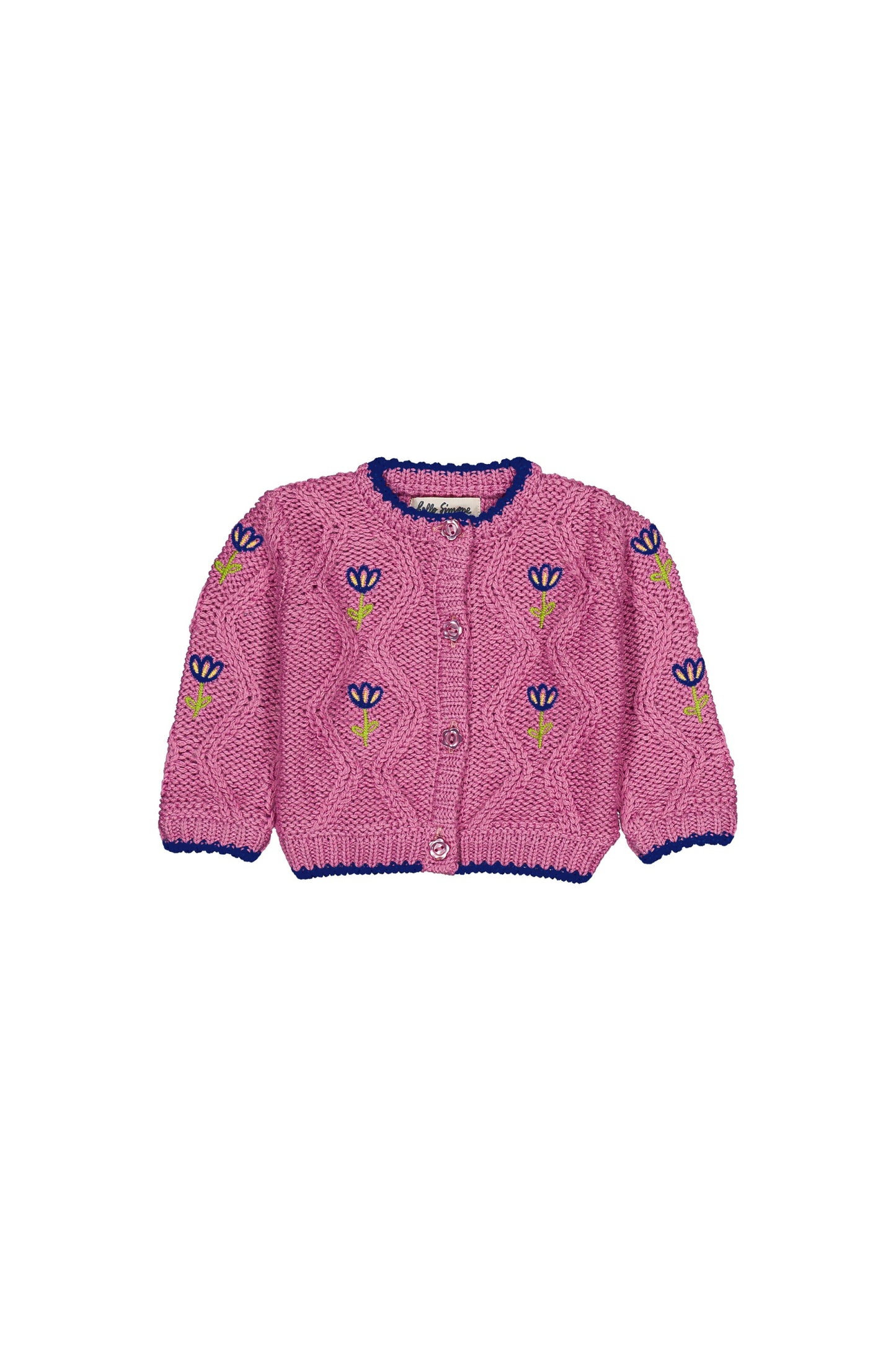 Jeannette baby cardigan cable knit Lilac
