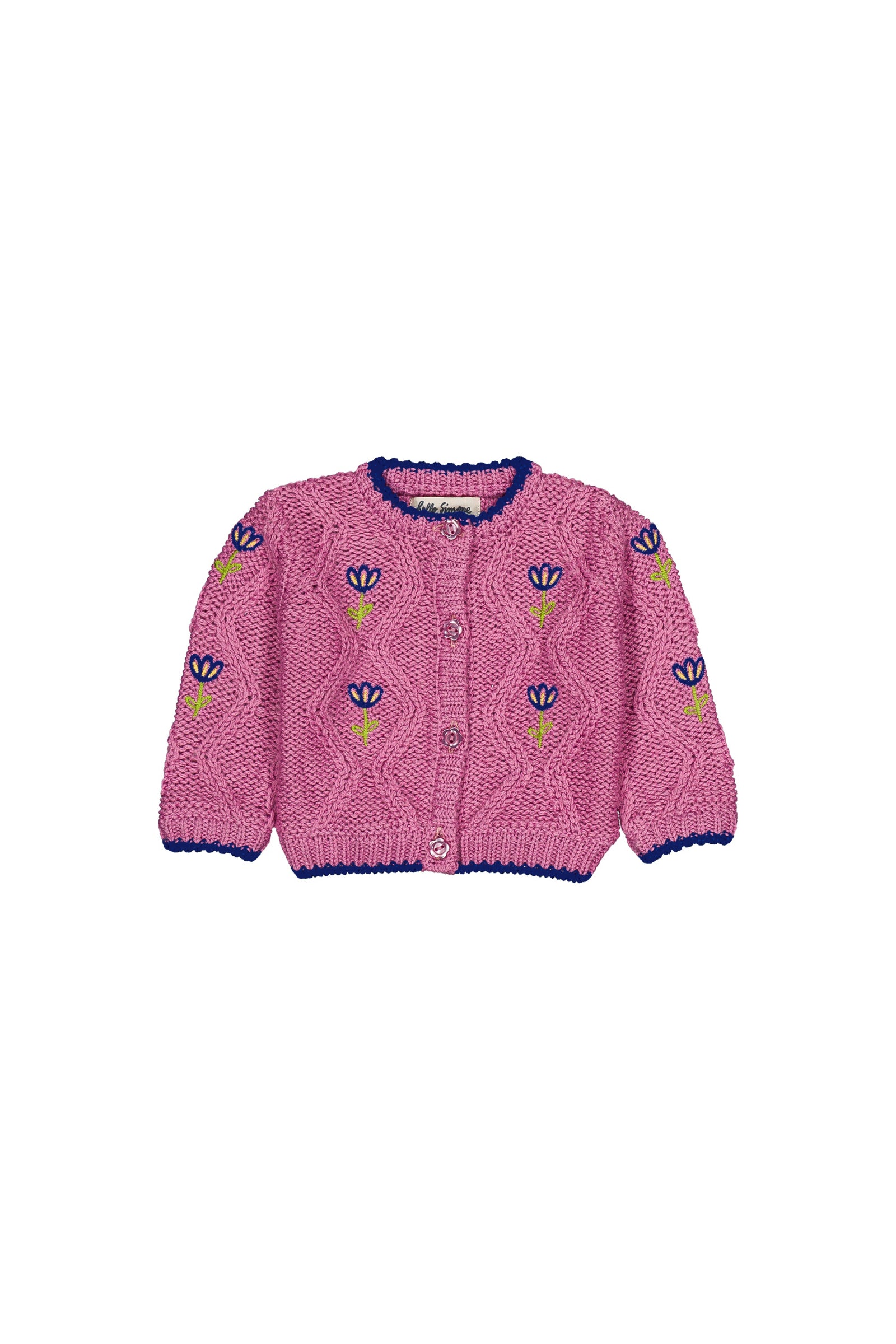 Jeannette baby cardigan cable knit Lilac