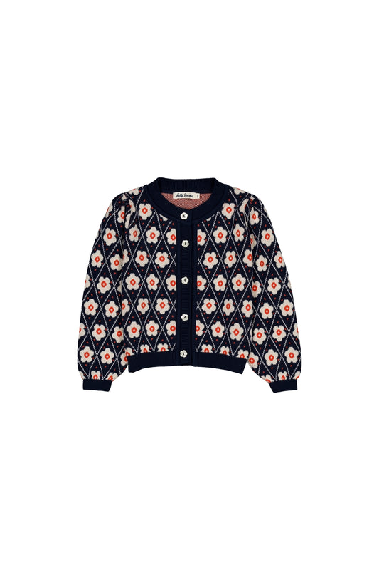 Lison cardigan Navy Flower