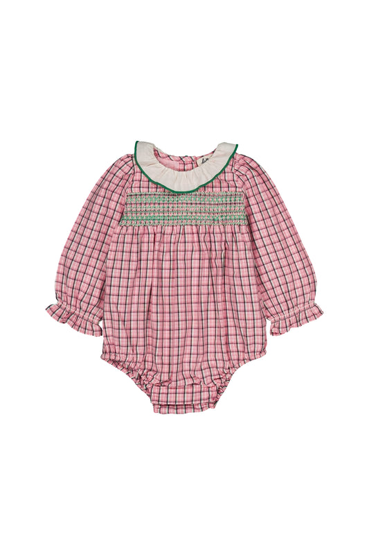 Amande romper Pink check