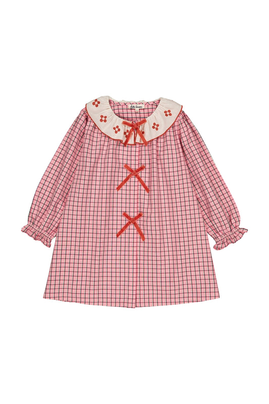 Groseille dress Pink check