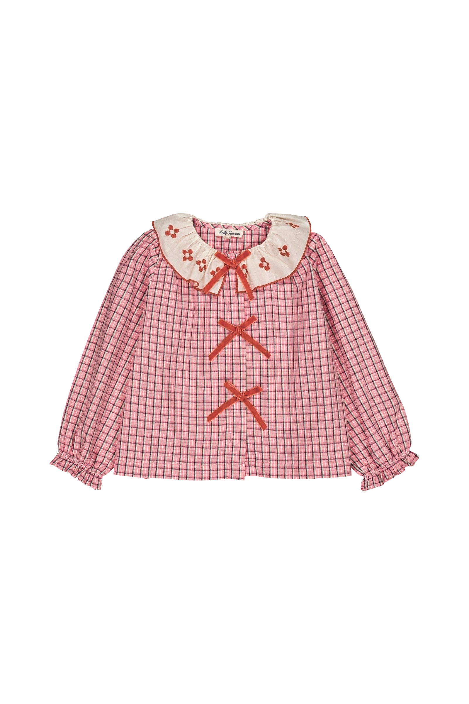 Myrtille blouse Pink check