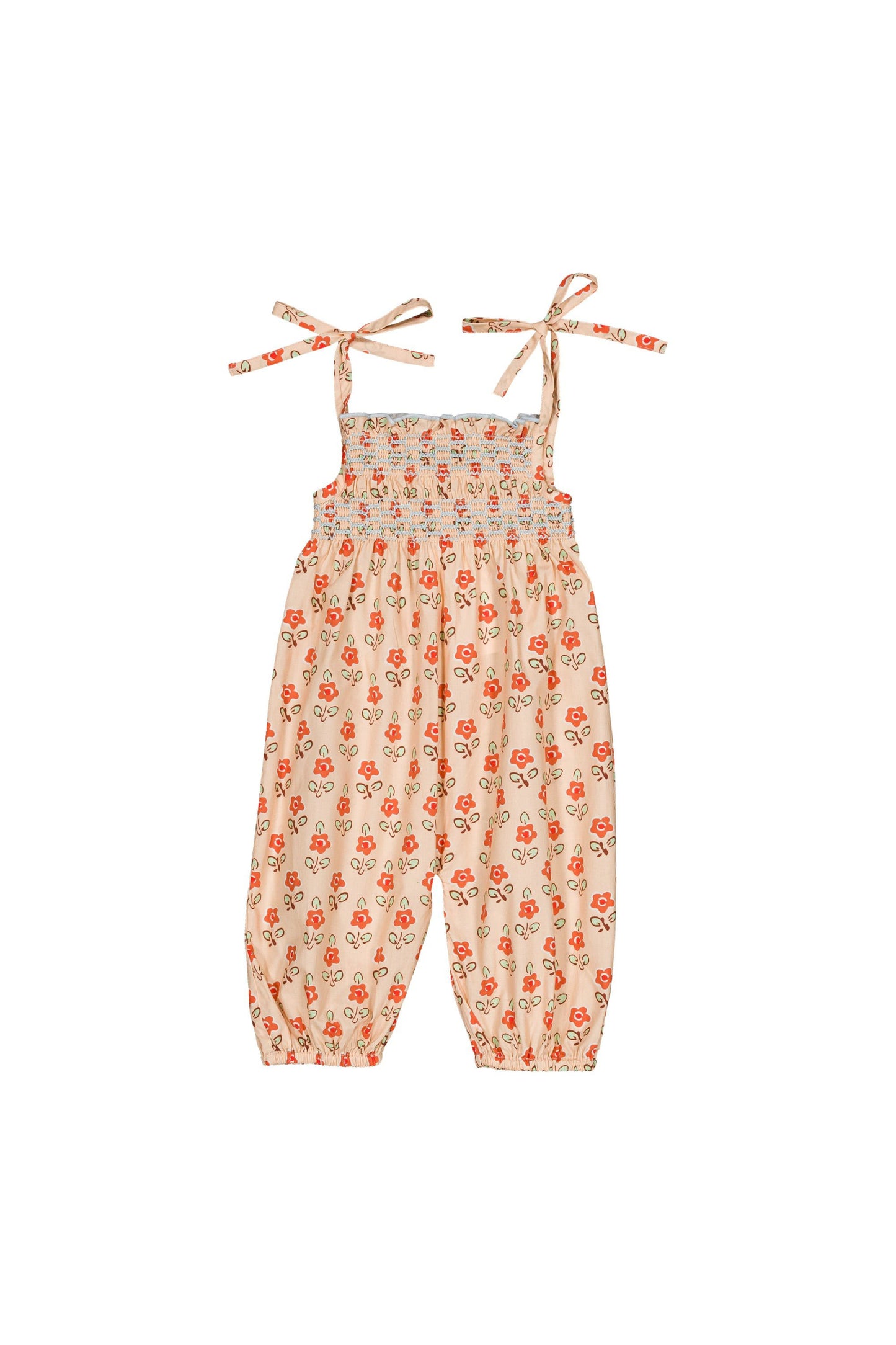 Cotton overall for babies aged 6–24 months, sablet apricot