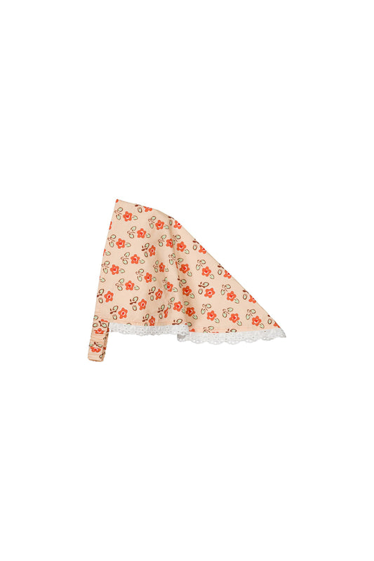 Cotton fichu for girls aged 4–12, sablet apricot