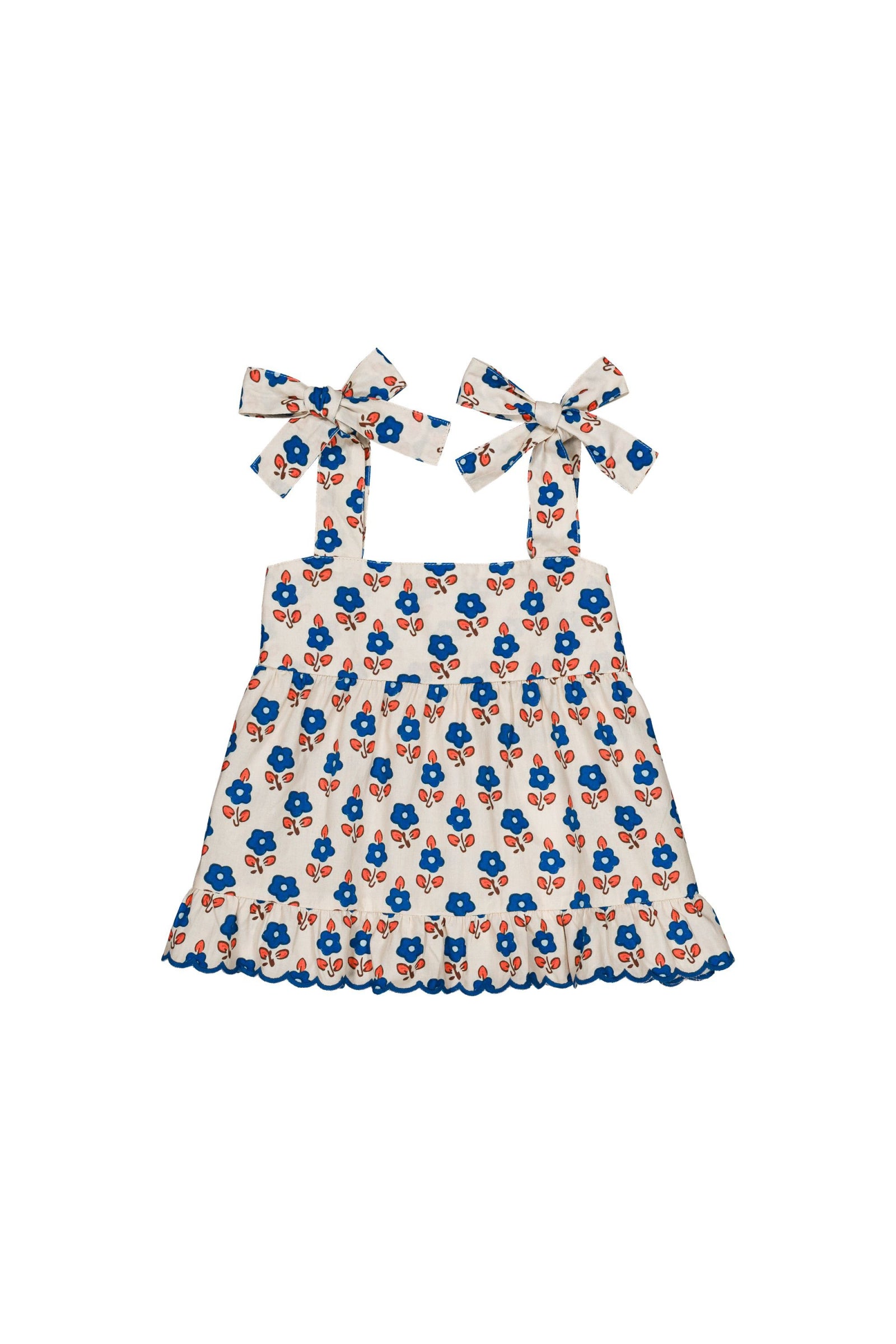 Cotton oeko tex blouse for girls aged 4–12, sablet blue
