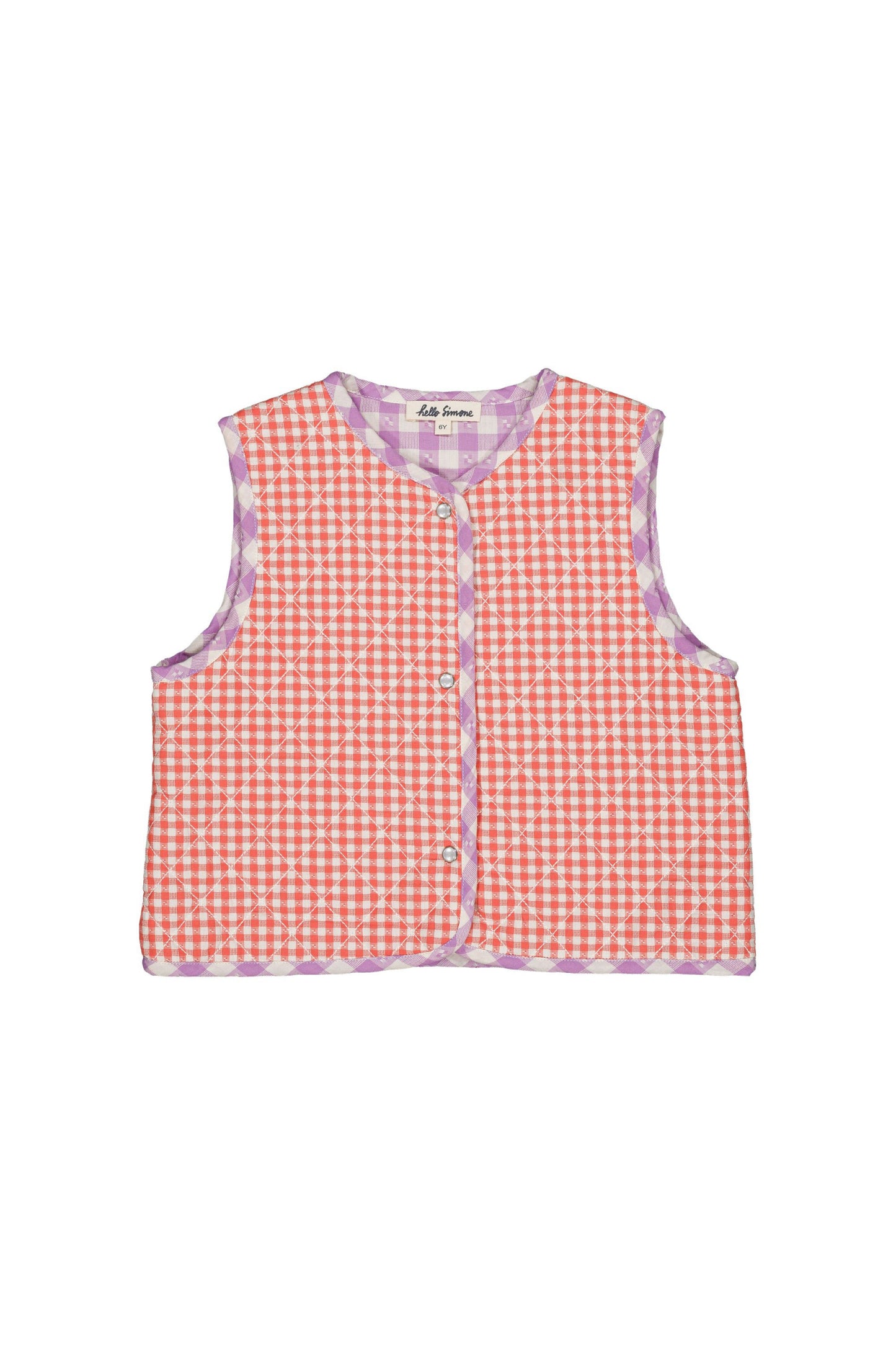 Cotton vest for girls aged 4–12, emberglow