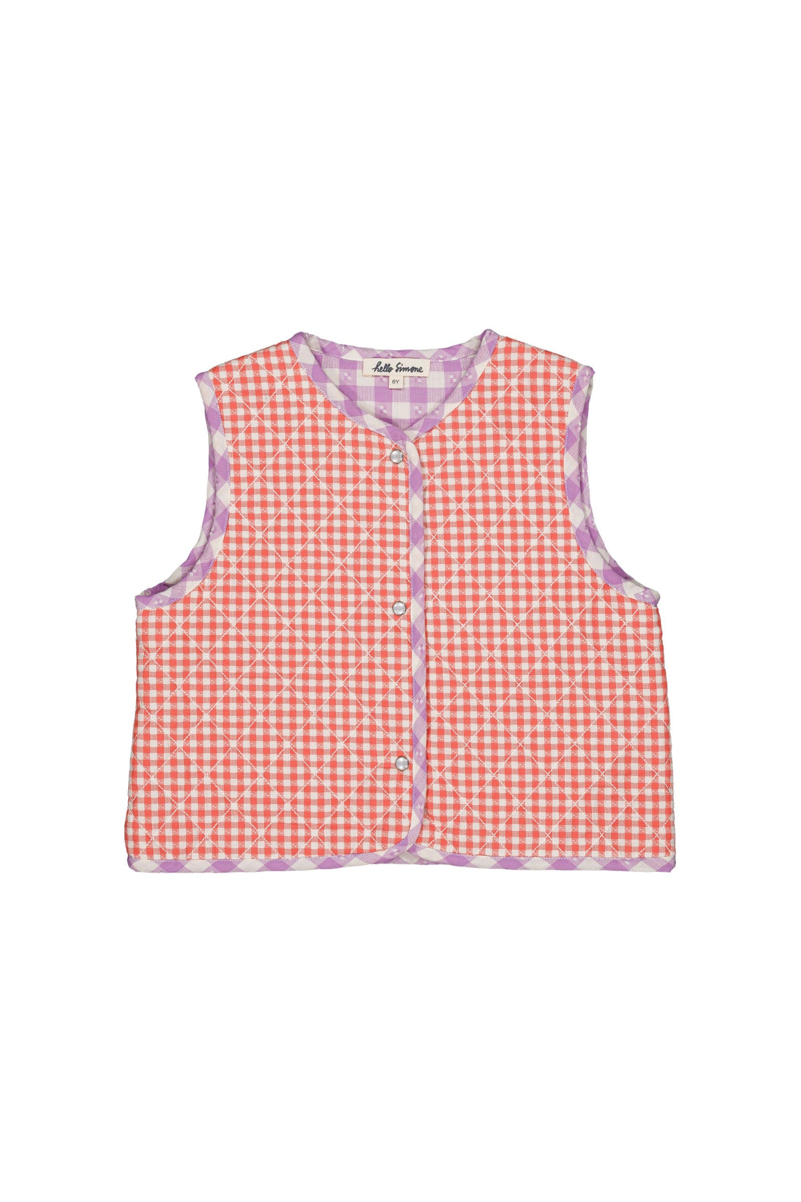 Cotton vest for girls aged 4–12, emberglow