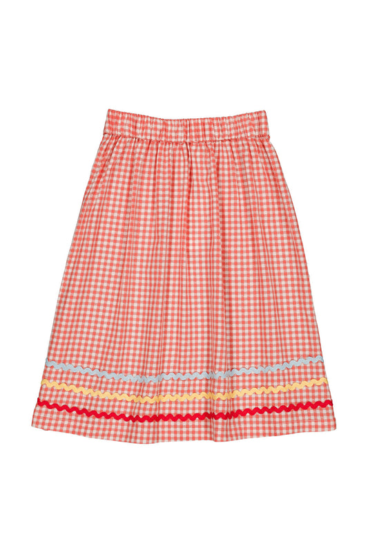 Cotton skirt for girls aged 4–12, emberglow