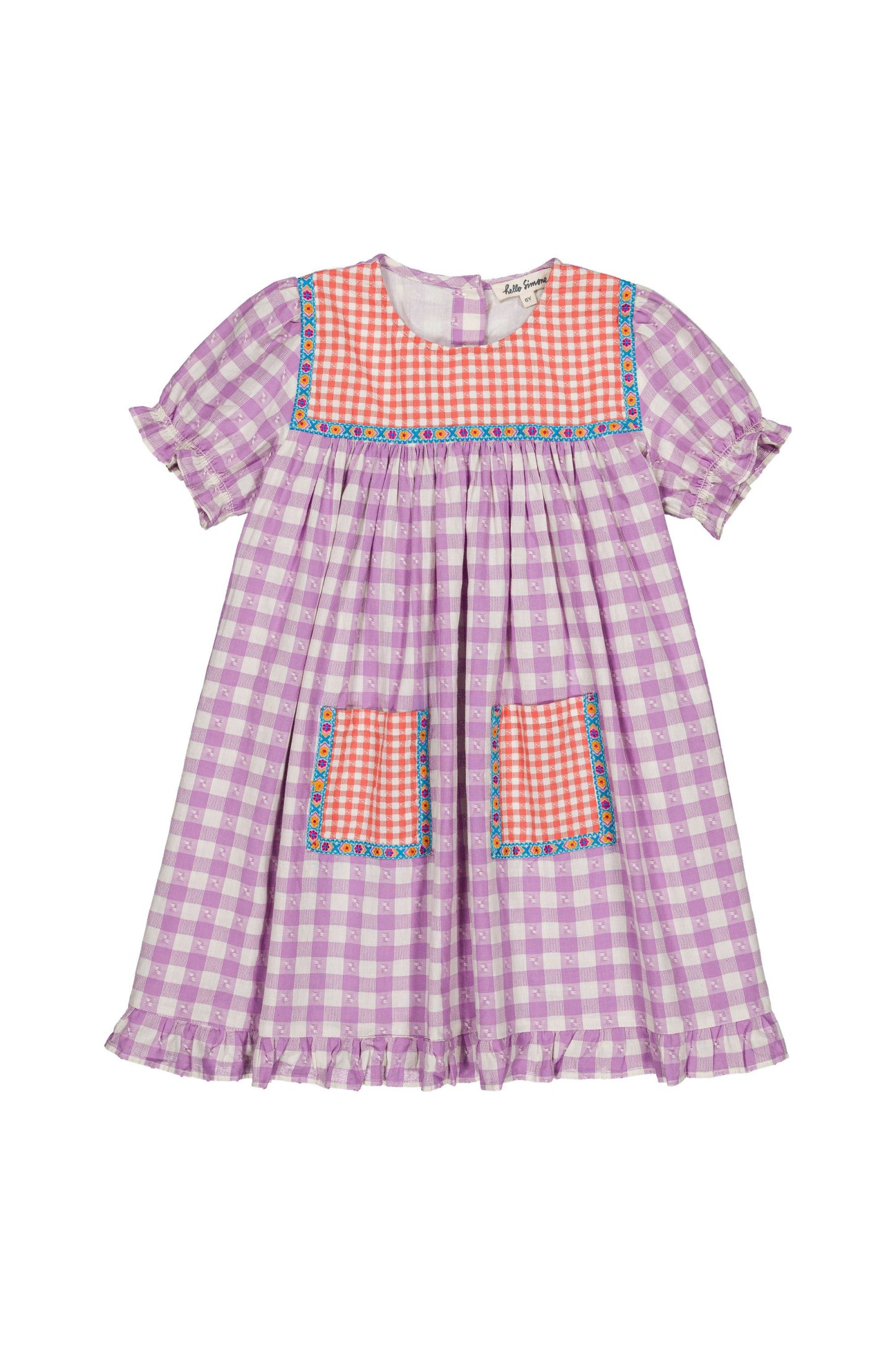 Cotton dress for girls aged 4–12, bloom