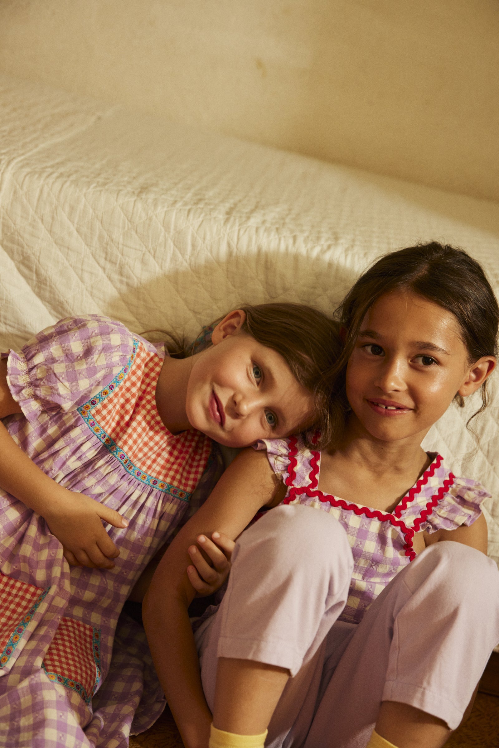 Cotton dress for girls aged 4–12, bloom