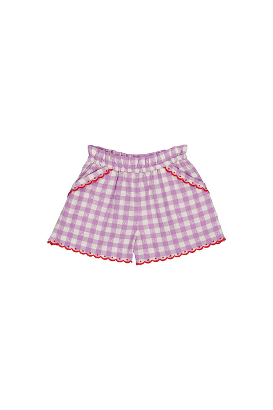 Cotton shorts for girls aged 4–12, bloom