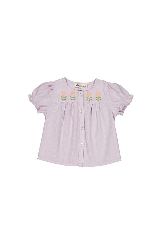 Cotton blouse for babies aged 6–24 months, blouse lavender