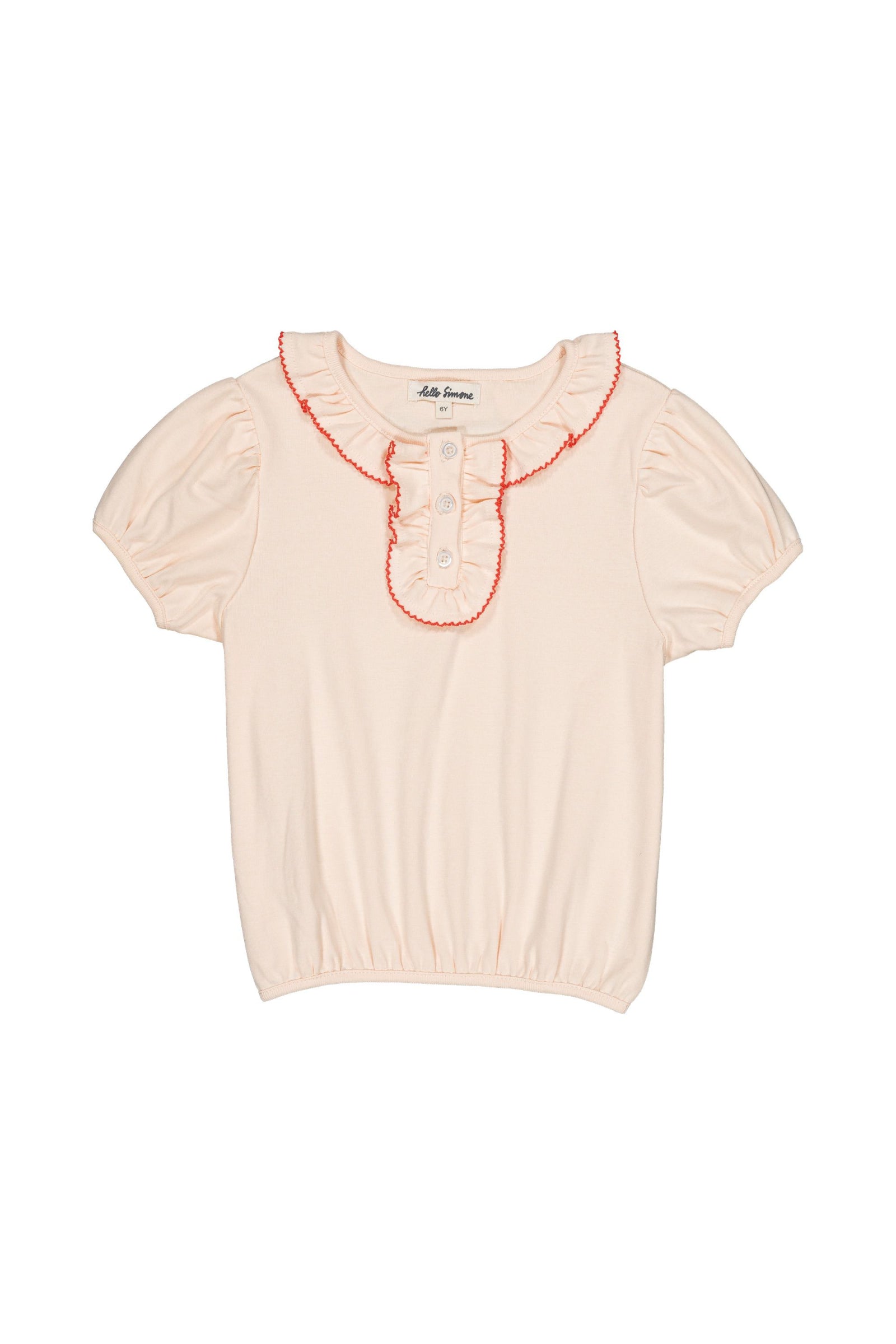 Organic cotton top for girls aged 4–12, linen