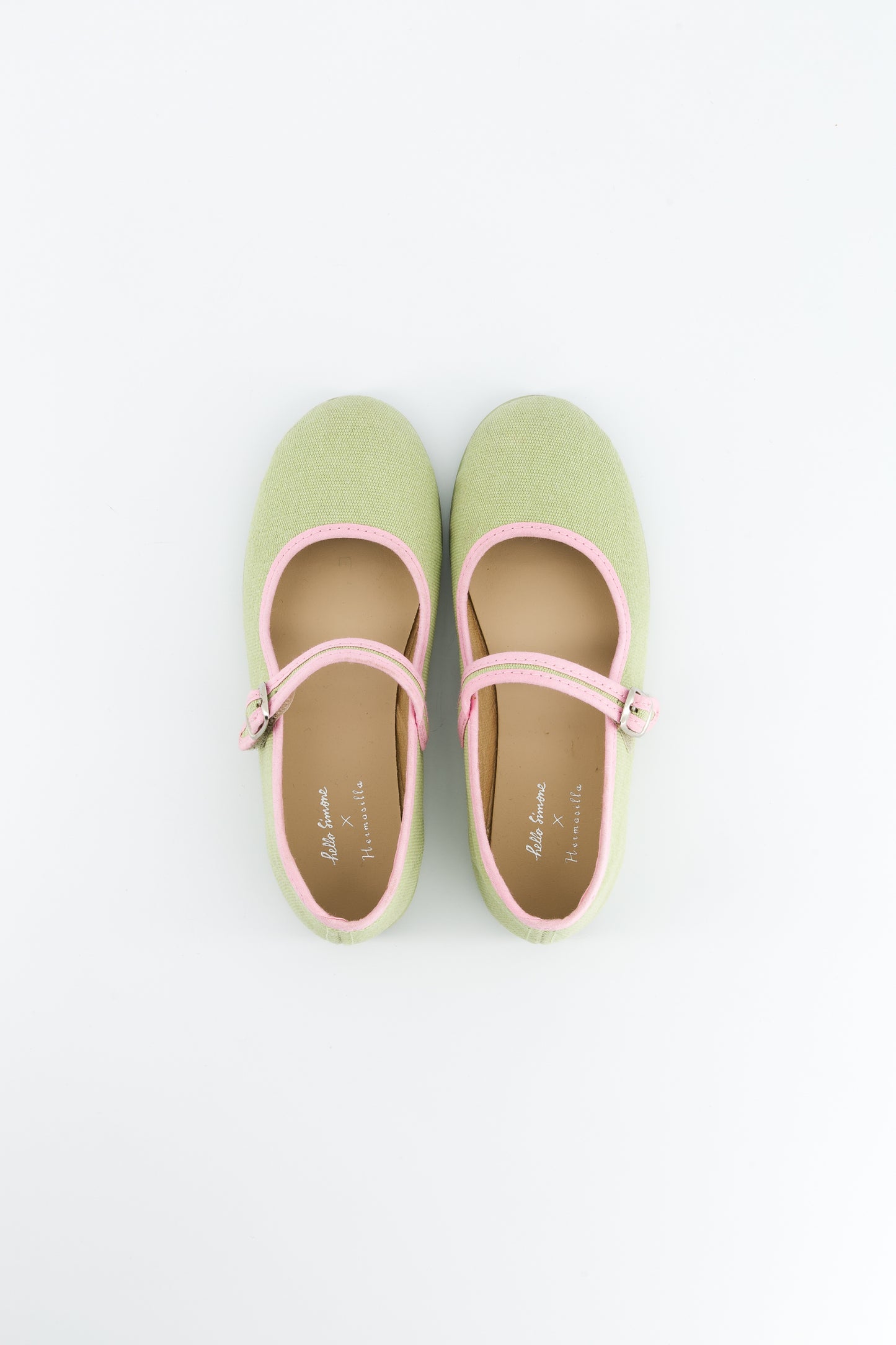 Ballerinas for girls size 24–34, pistachio