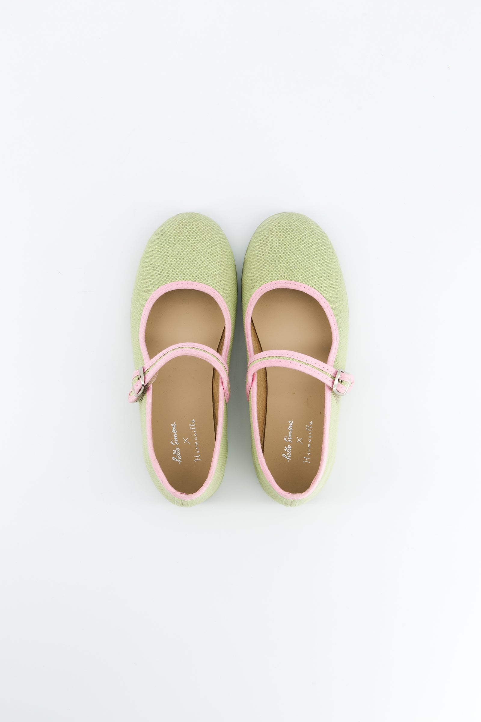 Ballerinas for girls size 24–34, pistachio
