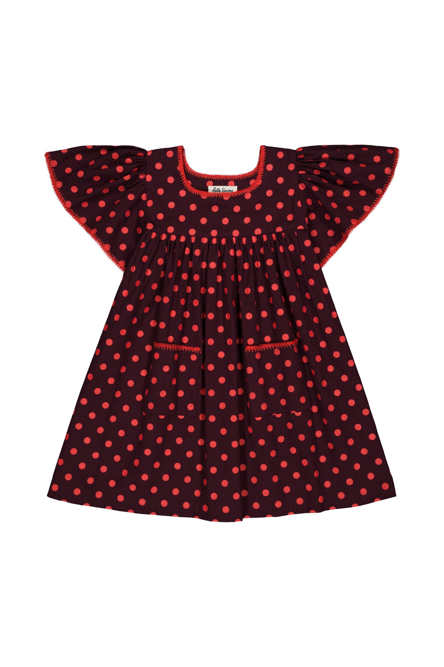 Mariana dress Plum Dots