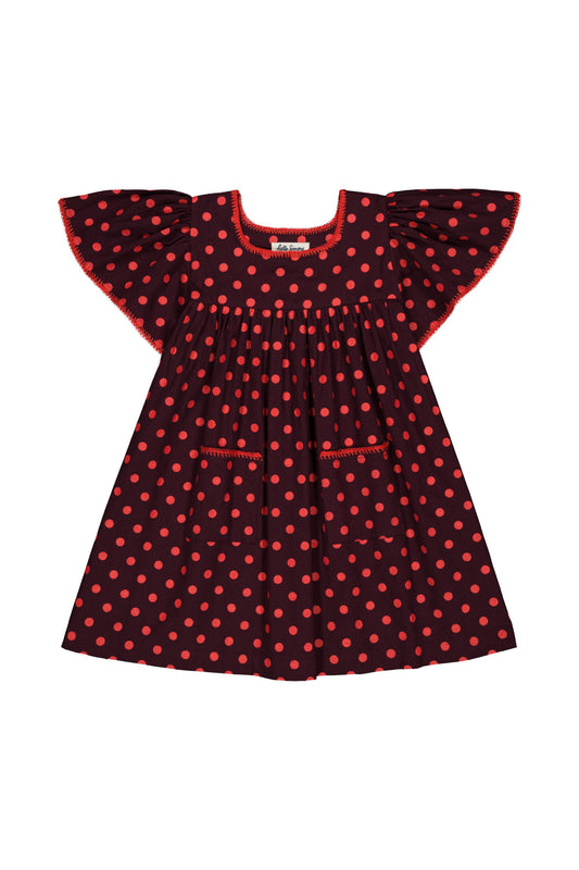 Mariana dress Plum Dots