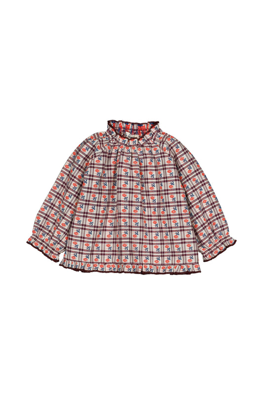 Maline baby blouse Camelia Check