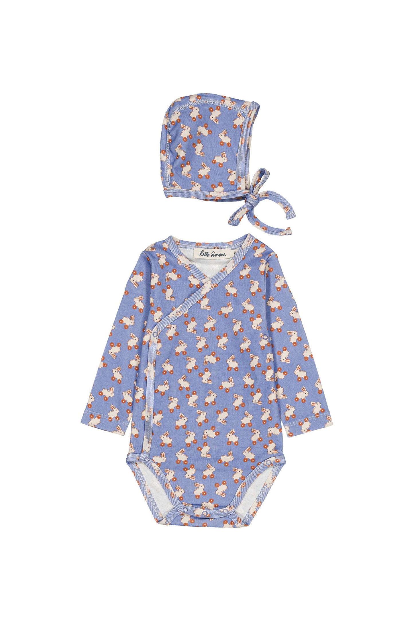 Pima baby set Rabbit Blue